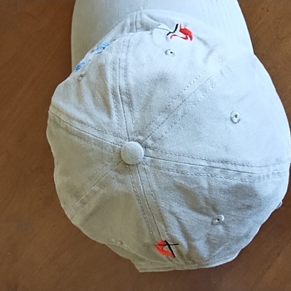 Harriton Ballcap Clemmons United Methodist Church Baseball Fishing Tan Red Blue - Picture 6 of 11